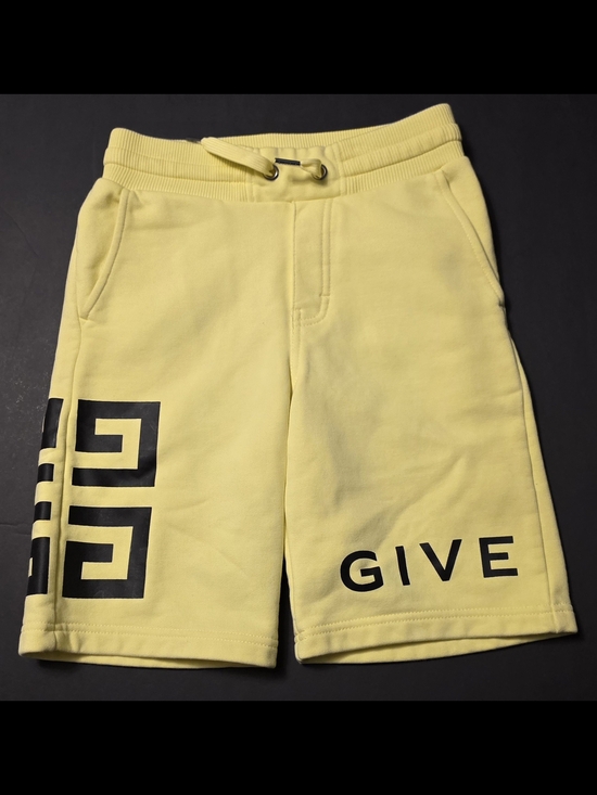 Givenchy Other - Givenchy Yellow Kids Logo Sweat Shorts Size 8